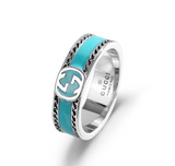 Blue Enamel Ring