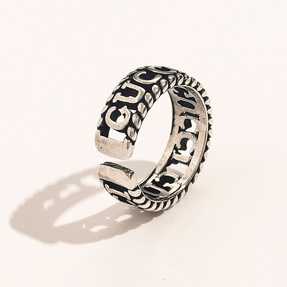 Vintage Cutout Open Ring