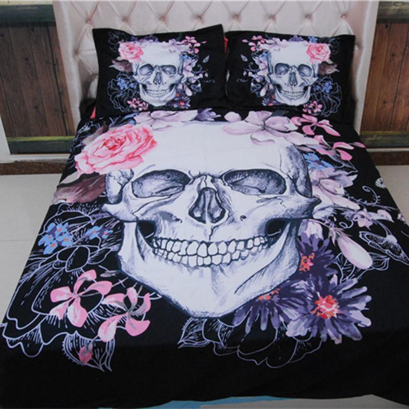 Floral Skull Bedding