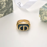 Vintage Simple Letter Open Ring