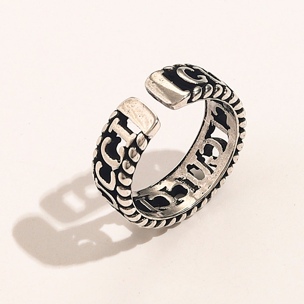 Vintage Cutout Open Ring