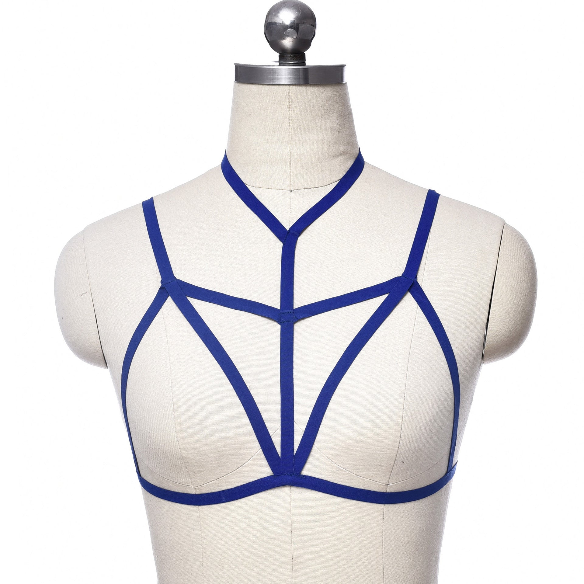 Geometric Cage Harness Bra