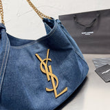 Denim Blue Shopping Bag