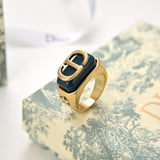 Vintage Simple Letter Open Ring