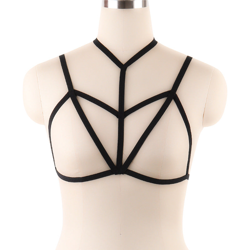 Geometric Cage Harness Bra