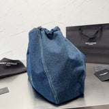 Denim Blue Shopping Bag