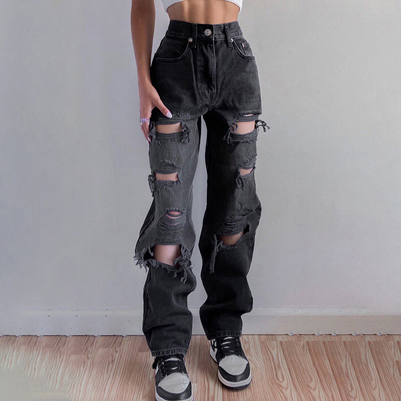 Ripped Gothic Jeans