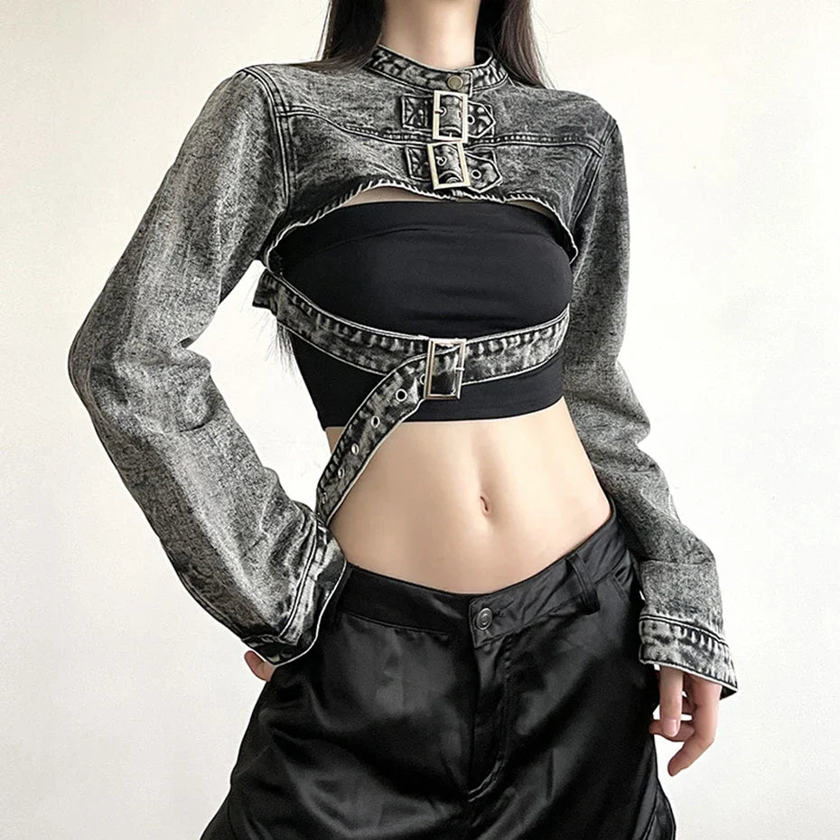 Gothic Denim Top