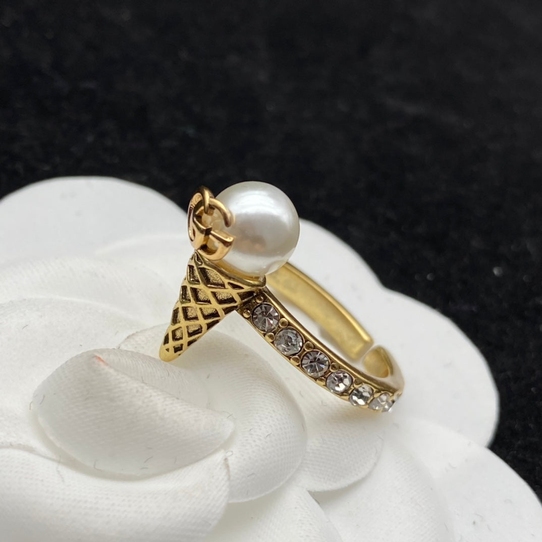 Ice Cream Diamond Open Ring