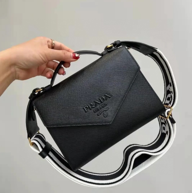 Monochrome Saffiano Messenger Bag