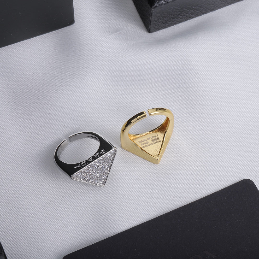 Fashion Diamond Triangle Open Ring