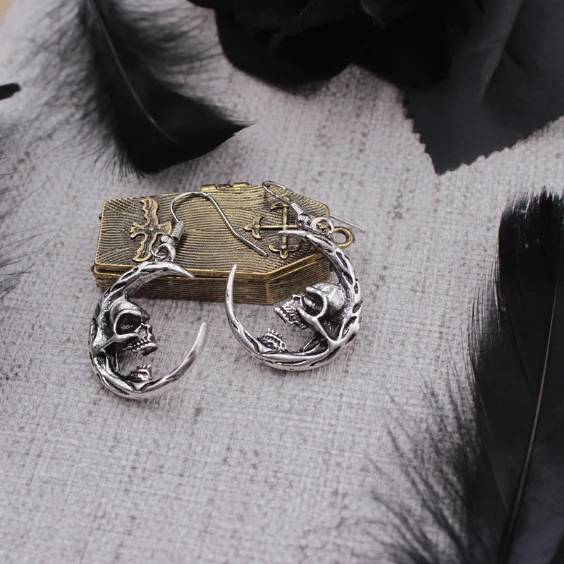 Moon Skull Earrings