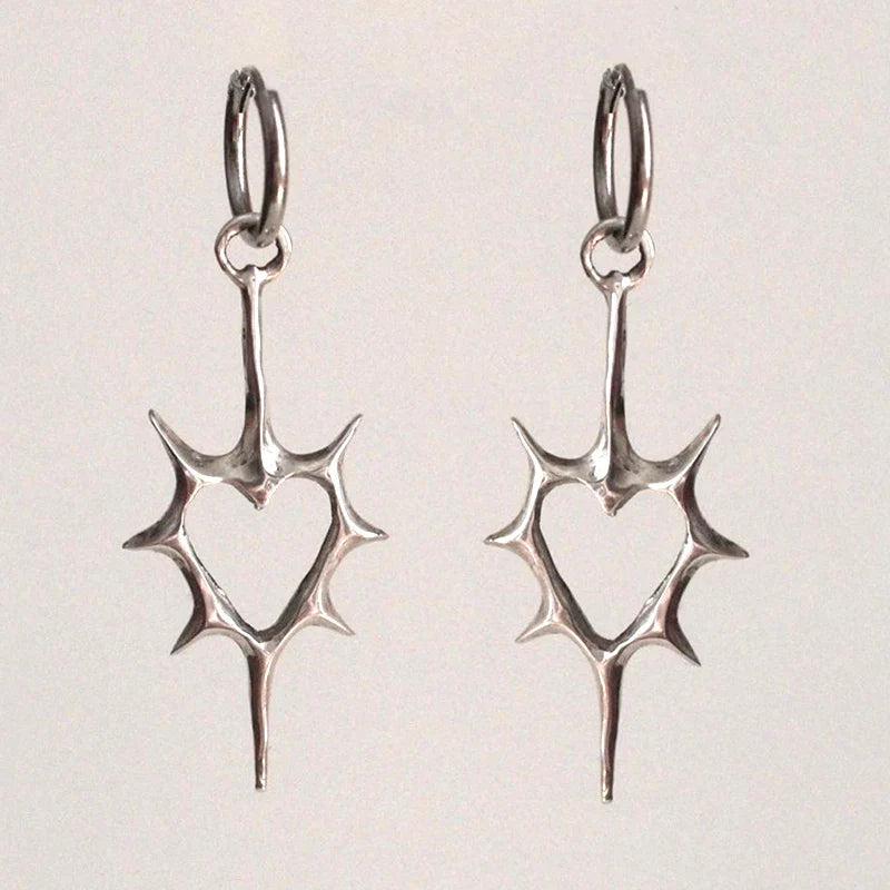 Goth Heart Earrings