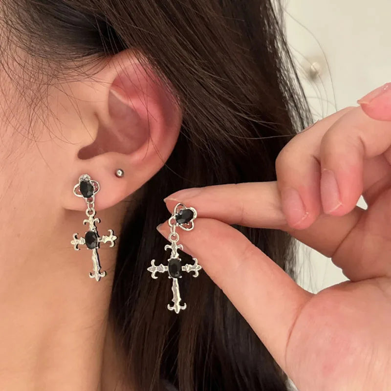 Gothic Cross Earrings