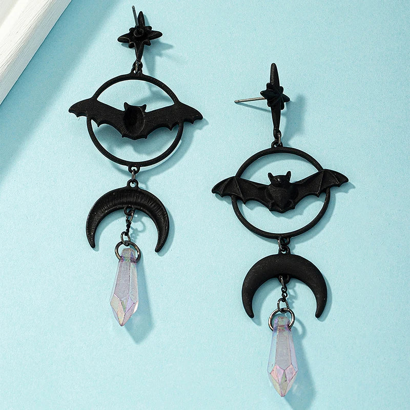 Black Bat Earrings