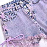 Ripped Denim Shorts