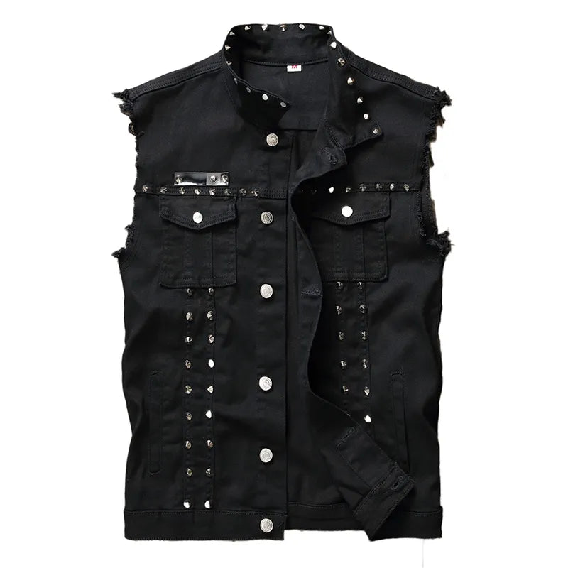 Denim Punk Vest