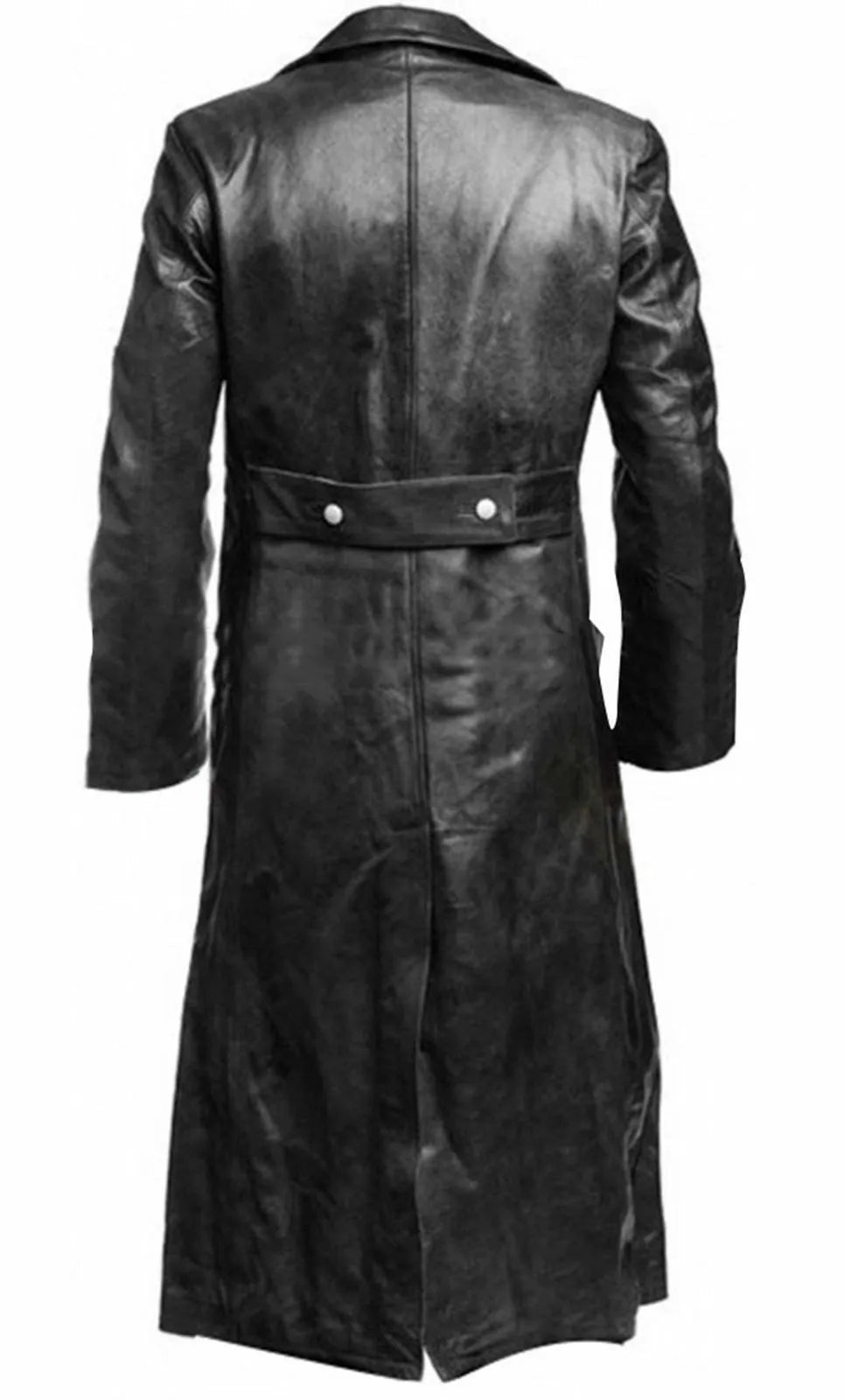 Men's Leather Trench Coat