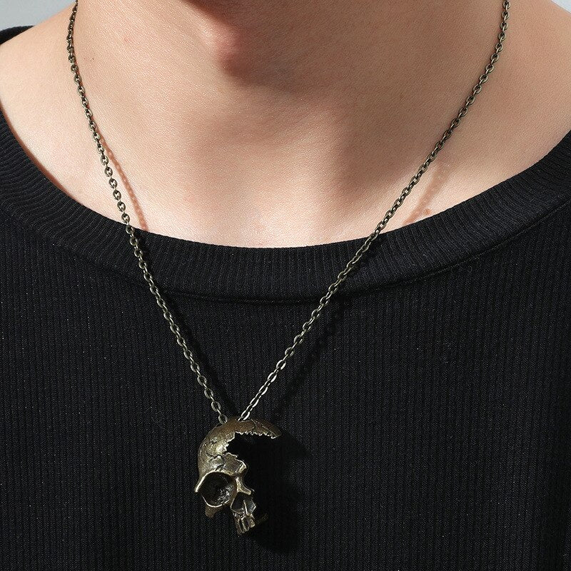 Half Skull Necklace