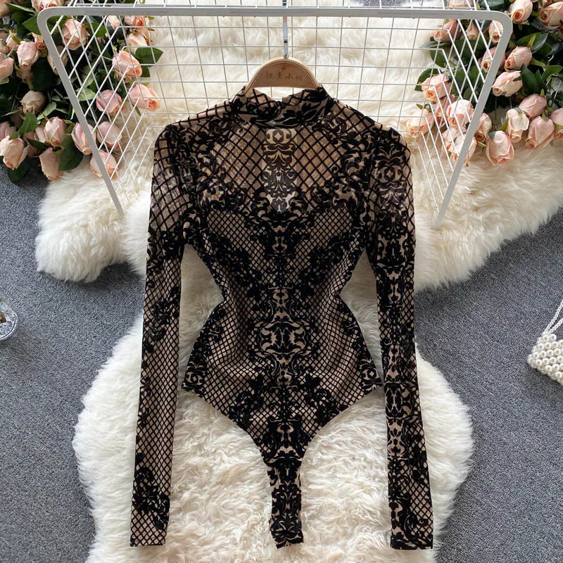 Women's Velvet Bodysuit