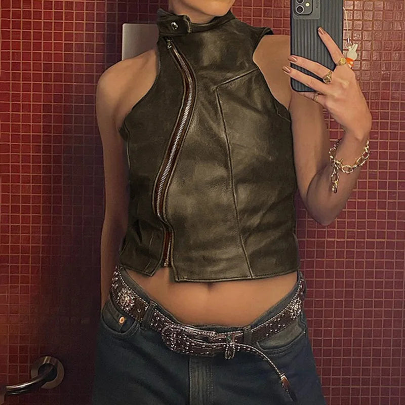 Vintage Leather Top