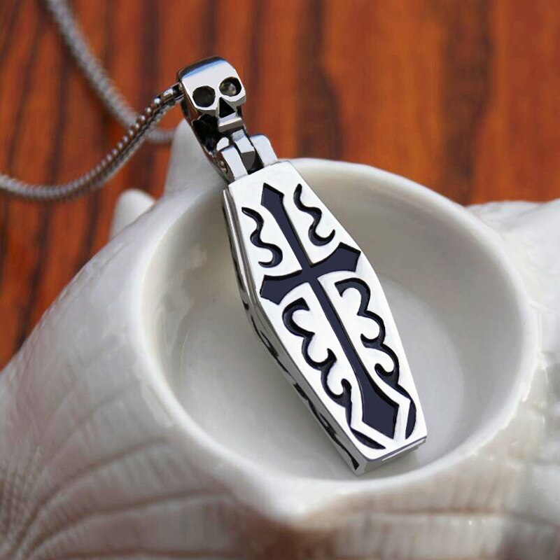 Stainless Steel Coffin Necklace