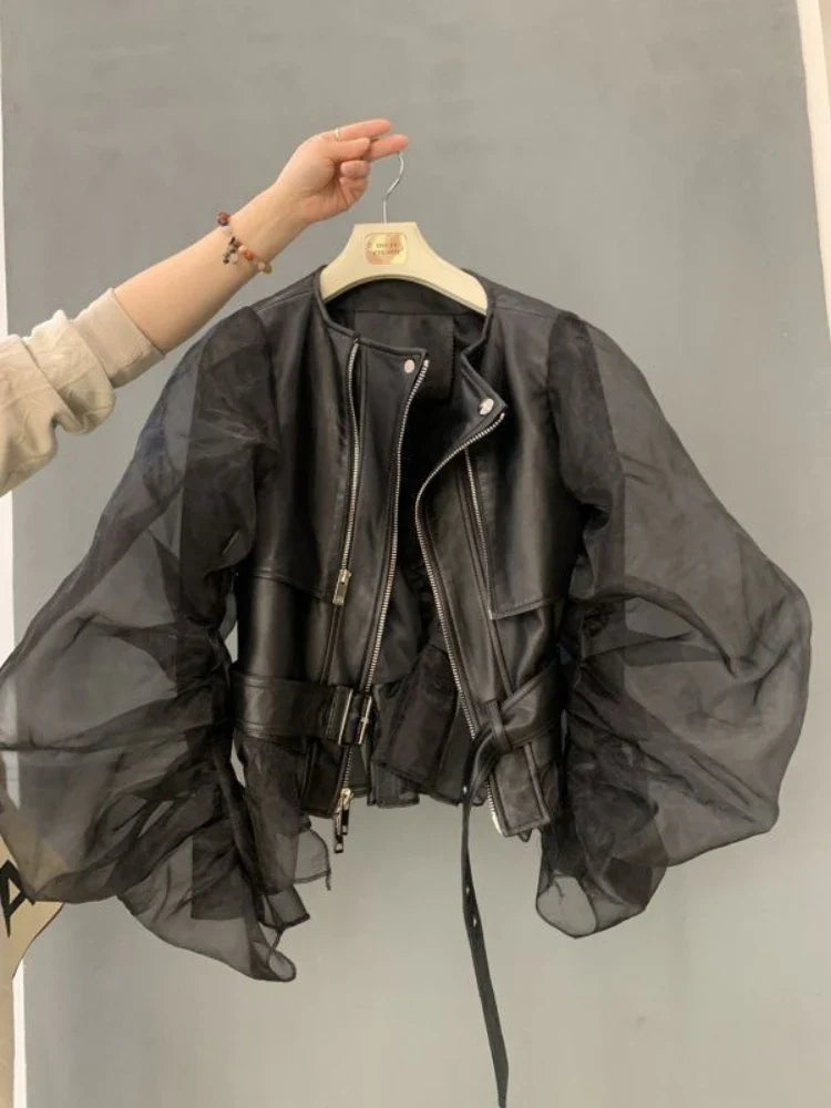 Women's Ruffled Mesh Jacket