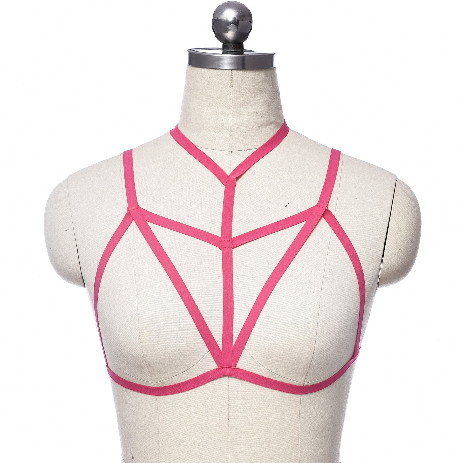 Geometric Cage Harness Bra