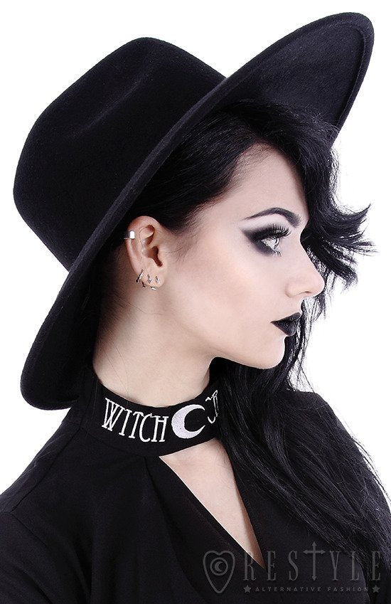 Gothic Wide Brim Witch Hat