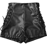 GOTHIC LEATHER SHORTS