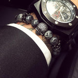 Natural Stone Skull Bracelet