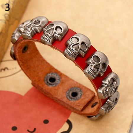 Leather Skull Bracelet