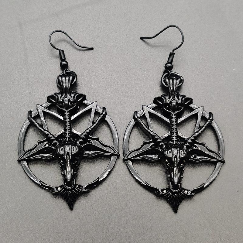 RETRO PENTAGRAM EARRINGS