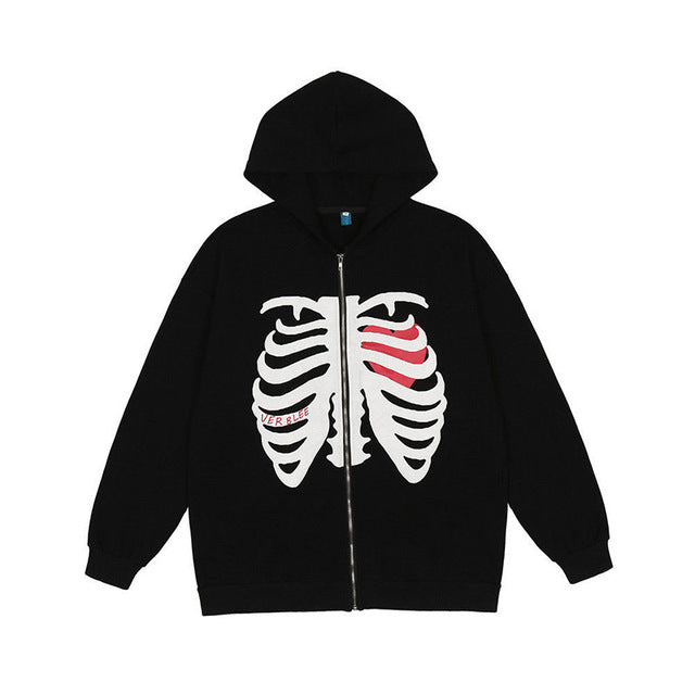 Skeleton Print Hoodie