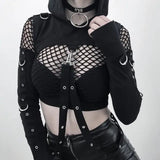 Black Gothic Crop Top